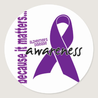 Alzheimers Disease Awareness Classic Round Sticker