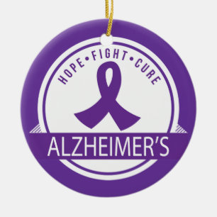 Alzheimers Disease Awareness Hope Ornament