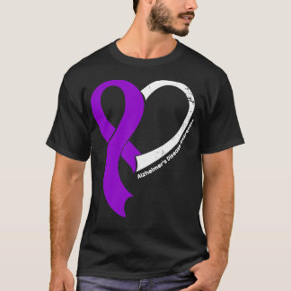 Alzheimers Disease Awareness Hople Love Heart Ribb T-Shirt