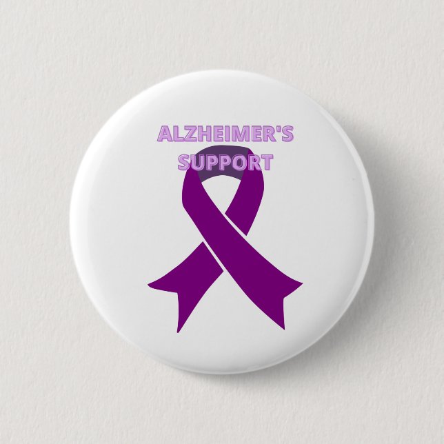 ALZHEIMER'S disease awareness month Button (Front)