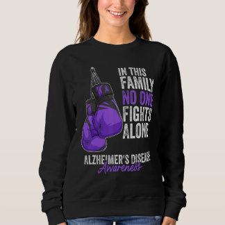 Alzheimer's Disease Awareness Month Gloves Purple  Sweatshirt