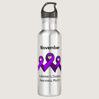 Alzheimer's Disease  Awareness Month - November   Stainless Steel Water Bottle