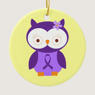 Alzheimers Disease Awareness Owl Ornament