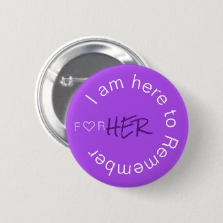 Alzheimer's Disease Awareness Purple pin-back 
