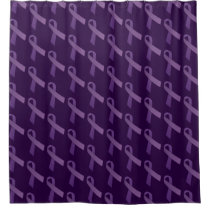 Alzheimer's disease awareness Purple Ribbons Shower Curtain