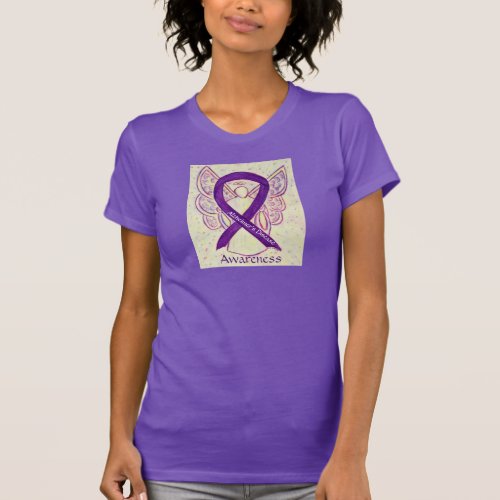 Alzheimers Disease Awareness Ribbon Angel Shirt