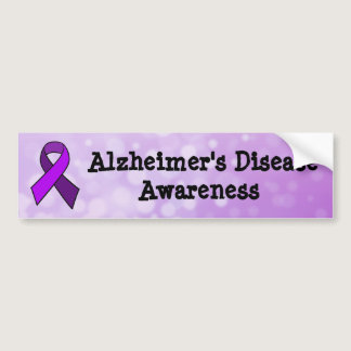 Alzheimer's Disease Awareness Ribbon Bumper Sticker