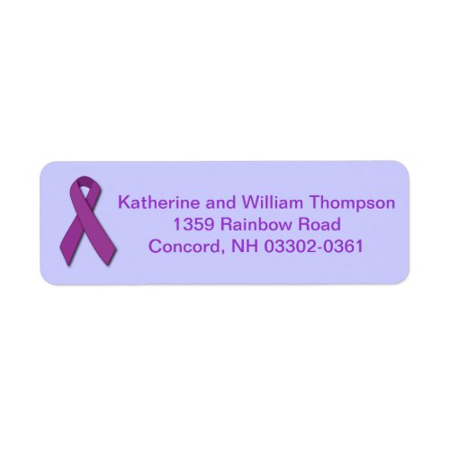 Alzheimers Disease Awareness Ribbon Label