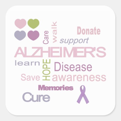 Alzheimers Disease Awareness Sticker