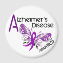 Alzheimer's Disease BUTTERFLY 3 Awareness Magnet