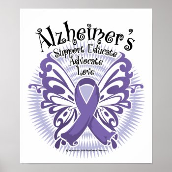Alzheimer's Disease Butterfly 3 Poster by fightcancertees at Zazzle