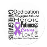 Alzheimers Disease Caregivers Collage Classic Round Sticker