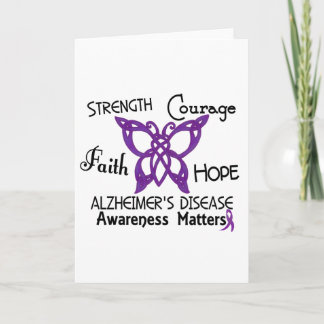 Alzheimer's Disease Celtic Butterfly 3 Card