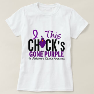 Alzheimers Disease Chick Gone Purple T-Shirt