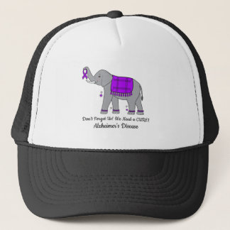 Alzheimer's Disease Elephant of Awareness and Hope Trucker Hat
