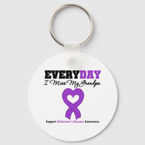 Alzheimers Disease Every Day I Miss My Grandpa Keychain