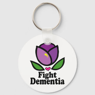 Alzheimer's Disease Fight Dementia Keychain