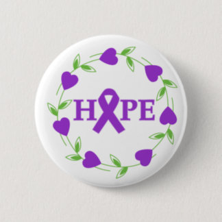 Alzheimer's Disease Hearts of Hope Pinback Button