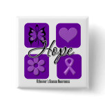 Alzheimers Disease Hope Love Inspire Awareness Button
