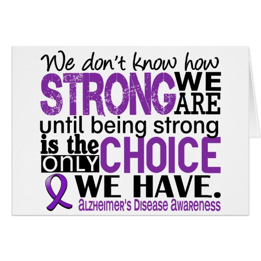 Alzheimer's Disease How Strong We Are Cards (Front Horizontal)