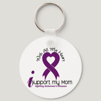 Alzheimers Disease I Support My Mom Keychain