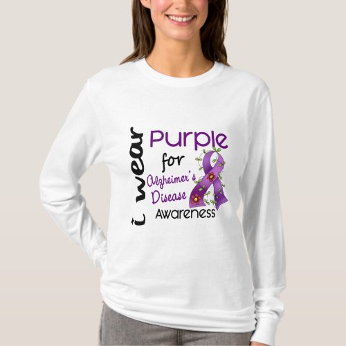 Alzheimers Disease I Wear Purple For Awareness 43 T_Shirt