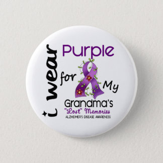 Alzheimers Disease I Wear Purple For My Grandma 43 Button