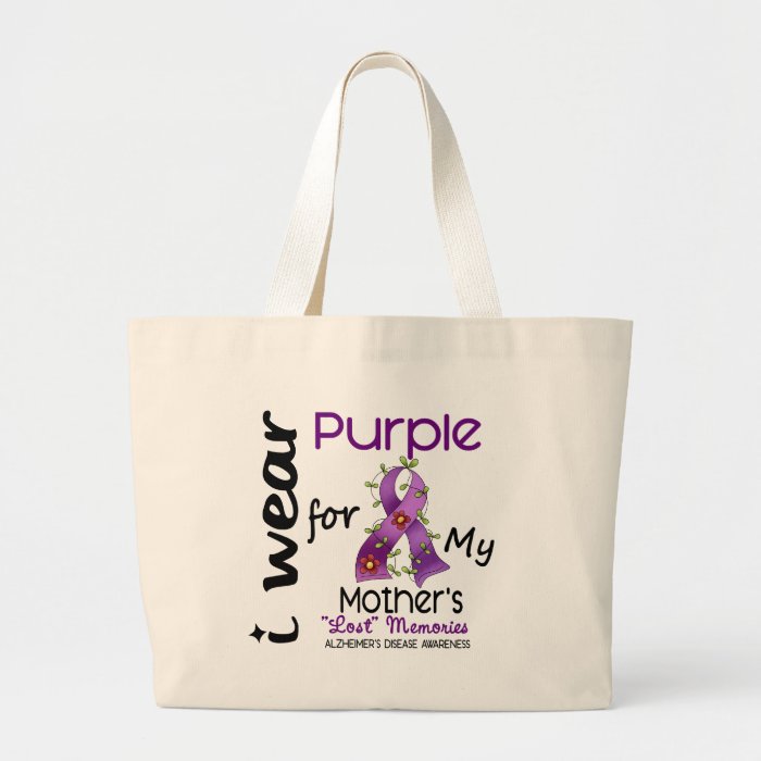 Alzheimers Disease I Wear Purple For My Mother 43 Tote Bag