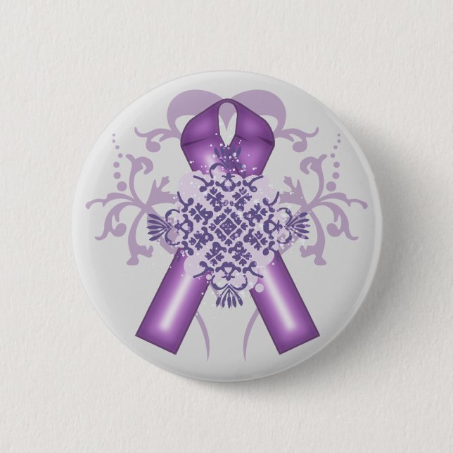 Alzheimer's Disease & Pancreatic Cancer Months Pinback Button (Front)