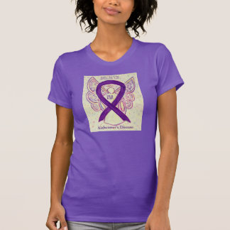 Alzheimer's Disease Purple Awareness Ribbon Shirt