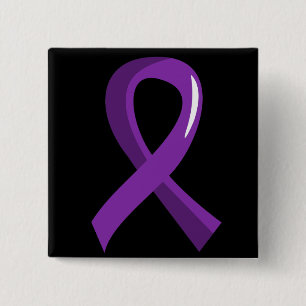 Alzheimer's Disease Purple Ribbon 3 Button