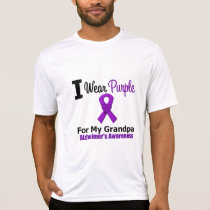 Alzheimer's Disease Purple Ribbon For My Grandpa T-Shirt Alzheimer's Disease Purple Ribbon For My Grandpa T-Shirt