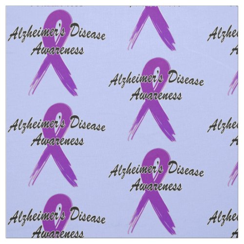 Alzheimers Disease Ribbon of Hope Fabric