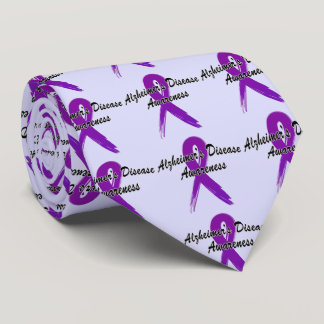 Alzheimer's Disease Ribbon of Hope Neck Tie