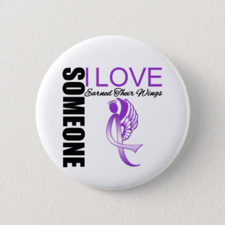 Alzheimers Disease Someone I Love Earned Wings Button