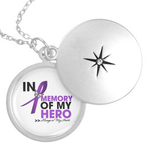 Alzheimers Disease Tribute In Memory of My Hero Silver Plated Necklace