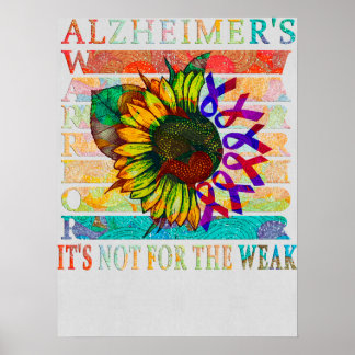 Alzheimers Disease Warrior 45 Alzheimers Awareness Poster