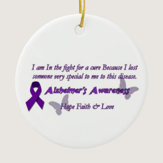 Alzheimer's fight for cure awareness Ornament