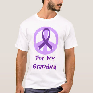 Alzheimer's Grandma  Purple Ribbon Ladies Tee