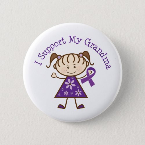 Alzheimers I Support My Grandma Button