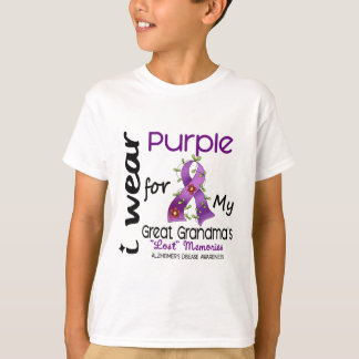 Alzheimers I Wear Purple For My Great Grandma T-Shirt