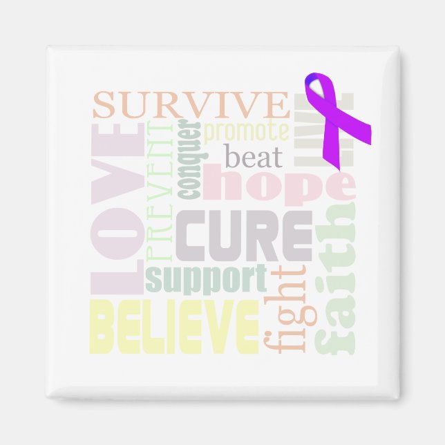 Alzheimer's Inspirational Words Magnet (Front)