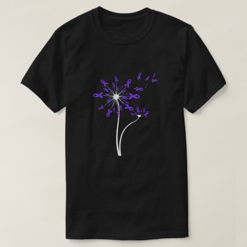 Alzheimers Lupus Epilepsy Awareness Dandelion Pur T_Shirt