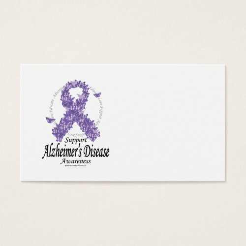 Alzheimers Ribbon of Butterflies Business Cards