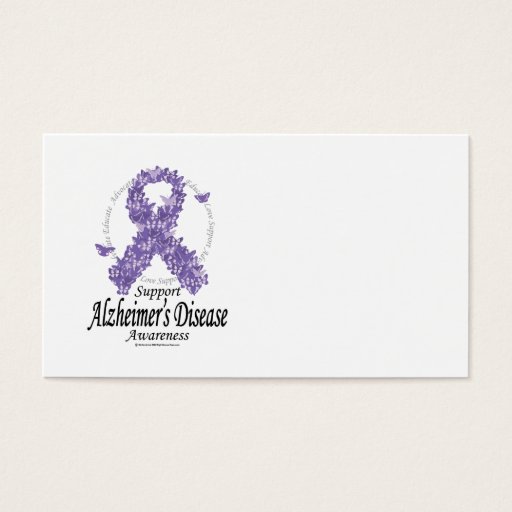 Customizable Alzheimers Ribbon of Butterflies Business Cards