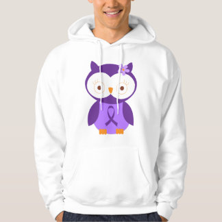 Alzheimers Ribbon Owl Hoodie Gift