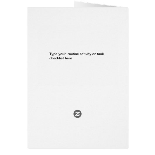 Alzheimer's Routine Activity Checklist Template (Back)