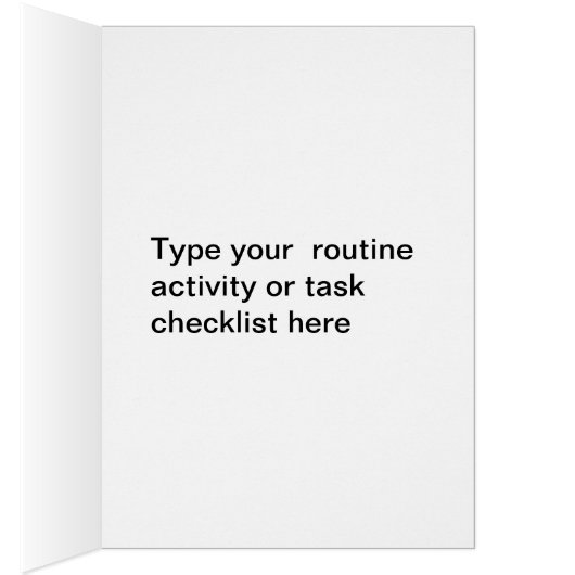 Alzheimer's Routine Activity Checklist Template (Inside (Right))