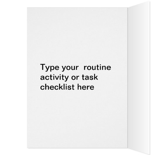 Alzheimer's Routine Activity Checklist Template (Inside (Left))