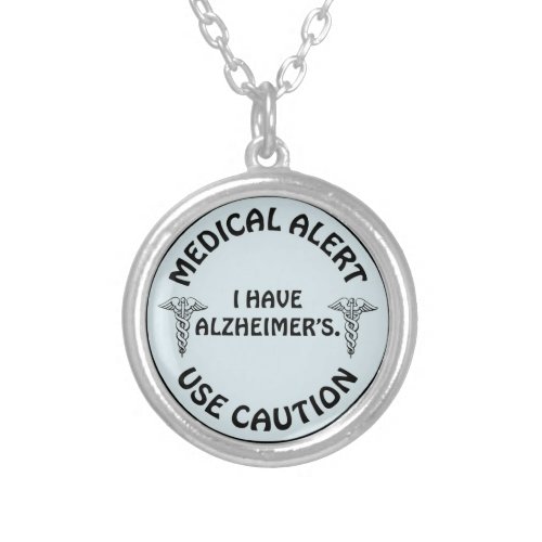 ALZHEIMERS SILVER PLATED NECKLACE